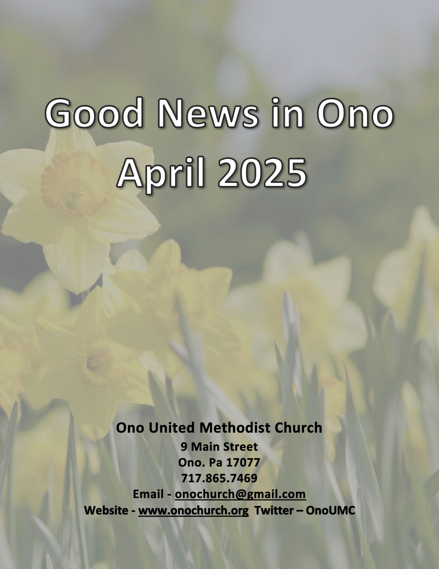 April 2025 Good News in Ono Newsletter